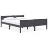 vidaXL Estrutura de cama em pinho maci&ccedil;o 140x200 cm cinzento