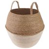 vidaXL Cachepot com al&ccedil;as Branco &Oslash; 32 x 32 cm 100% Erva marinha