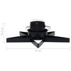 vidaXL Suporte para árvore de Natal 47x47x13,5 cm preto