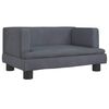 vidaXL Cama para c&atilde;es 60x40x30 cm veludo cinzento-escuro