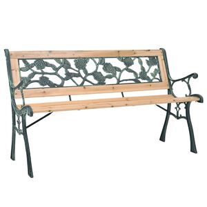 vidaXL Banco de jardim 122 cm madeira