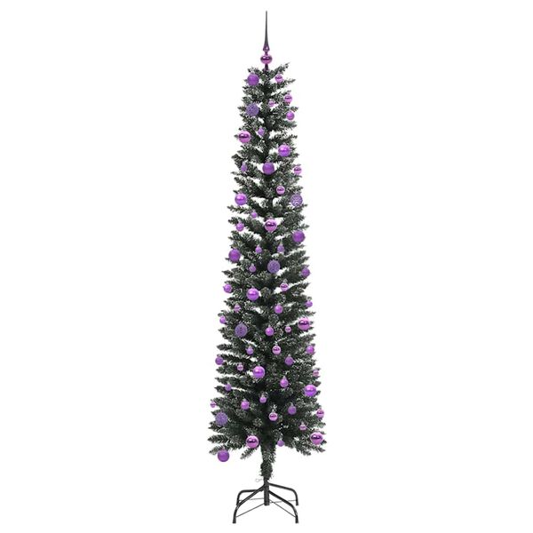 vidaXL &Aacute;rvore de Natal Artificial Verde 240 cm PVC, Pl&aacute;stico e A&ccedil;o
