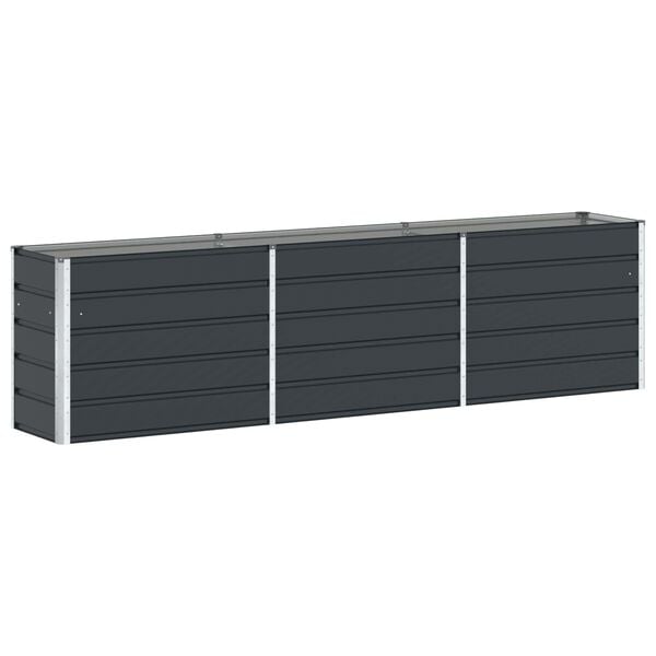 vidaXL Floreira Antracite 480 x 50 x 45 cm A&ccedil;o Galvanizado