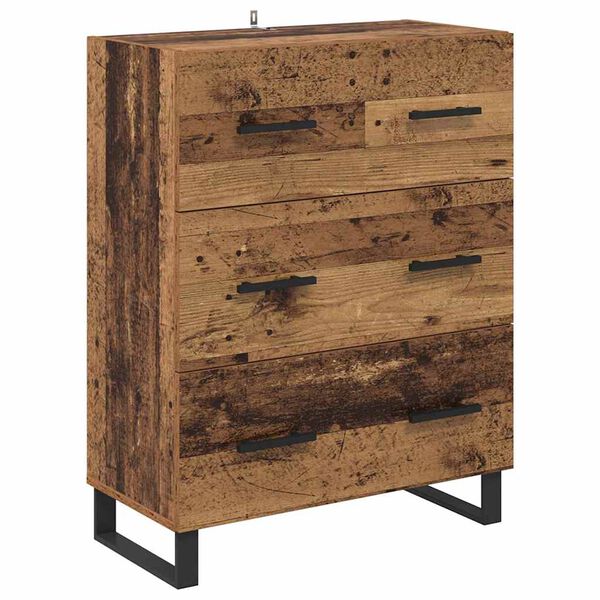 vidaXL Buffet com gaveta Madeira Antiga 69,5 x 34 x 90 cm