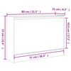 vidaXL Sapateira 80x21x57 cm derivados de madeira branco