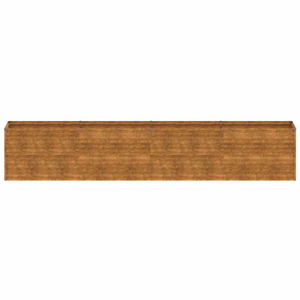 vidaXL Canteiro elevado de jardim 385x50x69 cm Aço Corten
