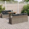 vidaXL Conjunto de Sof&aacute; de Jardim 7 pcs Cinzeto Rattan Sint&eacute;tico