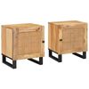 vidaXL Arm&aacute;rio de Cabeceira 2 pcs Natural 40 x 33 x 46 cm