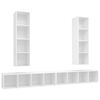 vidaXL Arm&aacute;rios de parede para TV 4 pcs derivados de madeira branco