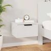 vidaXL Mesas de cabeceira parede 2 pcs 34x30x20 cm branco brilhante