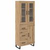 vidaXL Buff&ecirc; 2 pcs Carvalho Artesanal 69,5 x 34 x 180 cm