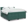 vidaXL Cama com molas/colch&atilde;o 180x200 cm veludo verde-escuro