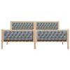 vidaXL Estrutura da Cama com cabeceira Cinzento-claro 200 x 200 cm