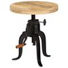 vidaXL Mesa de apoio 45 x (45-62) cm madeira mangueira e ferro fundido