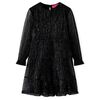 Vestido de manga comprida para crian&ccedil;a preto 128