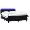 vidaXL Cama box spring c/ colch&atilde;o e LED 160x220 cm veludo preto