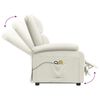 vidaXL Poltrona de massagens veludo cor creme