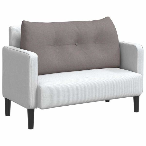 vidaXL Travesseiro para Costas Cinzento-acastanhado 100 x 24 x 50 cm