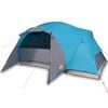 vidaXL Tenda familiar ventila&ccedil;&atilde;o cruzada 8 pessoas imperme&aacute;vel azul
