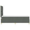 vidaXL Cama Box Spring LED com colch&atilde;o Cinza Escuro 80 x 200 cm tecido