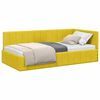 vidaXL Estrutura de Cama de Canto Amarelo 90 cm x 190 cm Veludo