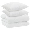 vidaXL Edredom de Inverno com travesseiro 3 unid. Branco Microfibra