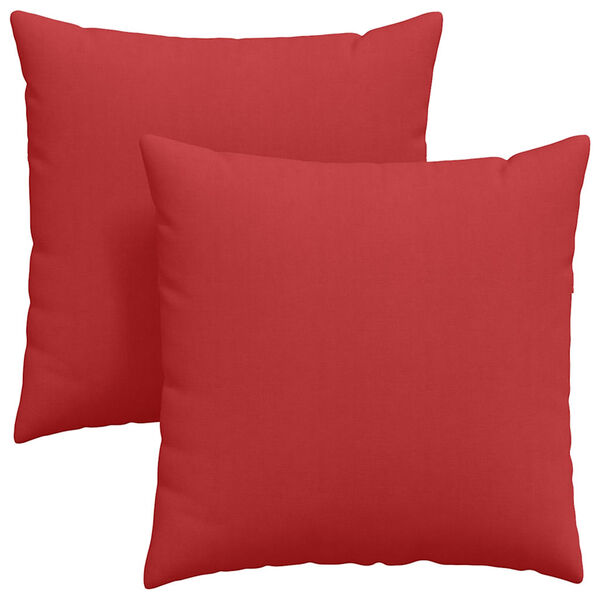 vidaXL Travesseiros de Sof&aacute; 2 pcs Vermelho 60 x 60 cm tecido