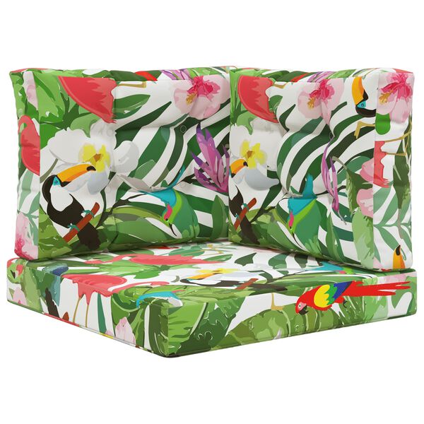 vidaXL Almofada para Sof&aacute; Externo 3 pcs colorido Poli&eacute;ster