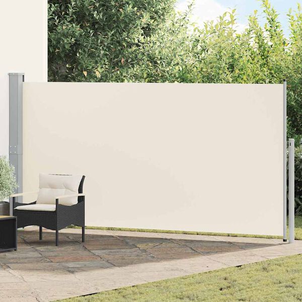 vidaXL Toldo lateral retr&aacute;til 160 x 500 cm cor creme