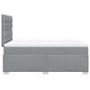vidaXL Cama boxspring com colch&atilde;o 120x190 cm tecido cinzento-claro