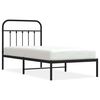 vidaXL Estrutura de cama com cabeceira 90x190 cm metal preto