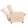 vidaXL Poltrona elevat&oacute;ria tecido cor creme