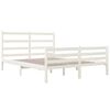 vidaXL Estrutura de cama pequena casal 120x190 cm pinho maci&ccedil;o branco