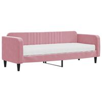 vidaXL Sofá-cama com colchão 80x200 cm veludo rosa
