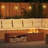 vidaXL Fire Pit Castanho 160 x 45 x 35 cm A&ccedil;o