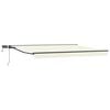 vidaXL Estrutura de Toldo Manual com LEDs Creme e Antracite 4,5 &times; 3 m