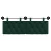 vidaXL Cabeceira Suspensa Verde Escuro 130 x 55 x 7 cm Veludo