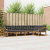 vidaXL Conjunto de Sof&aacute;s para Exterior 5 pcs Natural e Antracite