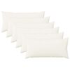 vidaXL Almofada de Lan&ccedil;ar 6 unid. HEERLEN Branco 40 x 70 cm Tecido
