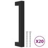 vidaXL Puxadores para m&oacute;veis 20 pcs 128 mm a&ccedil;o inoxid&aacute;vel preto