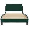 vidaXL Estrutura de cama Dover 100x200 cm veludo verde-escuro