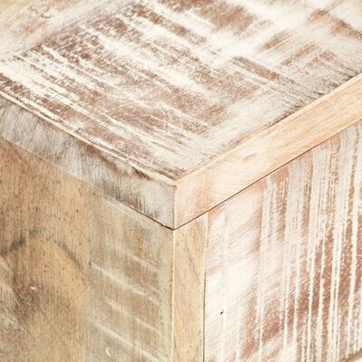 vidaXL Mesa de centro 117x50x30 cm madeira de acácia maciça branco