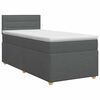 vidaXL Cama box spring com colch&atilde;o Cinzento-Escuro 80 x 200 cm Tecido