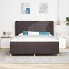 vidaXL Cama Box Springs com Colch&atilde;o Cinza Escuro 90x190 cm tecido