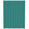 vidaXL Painel de telhado 12 pcs Verde 60 x 45 cm A&ccedil;o galvanizado