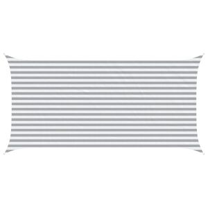 vidaXL Vela de sombra solar Cinza Claro e Branco 5 x 2,5 m