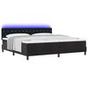vidaXL Cama Box Spring LED com colch&atilde;o Preto 200 x 200 cm Veludo