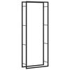 vidaXL Suporte para Lenha Preto Mate 80x28x222 cm A&ccedil;o