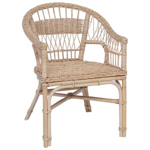 vidaXL Cadeira Empilh&aacute;vel Vime Natural 60 x 60 x 81 cm
