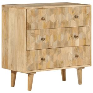 vidaXL Arm&aacute;rio com gavetas 70x35x70 cm madeira de mangueira maci&ccedil;a